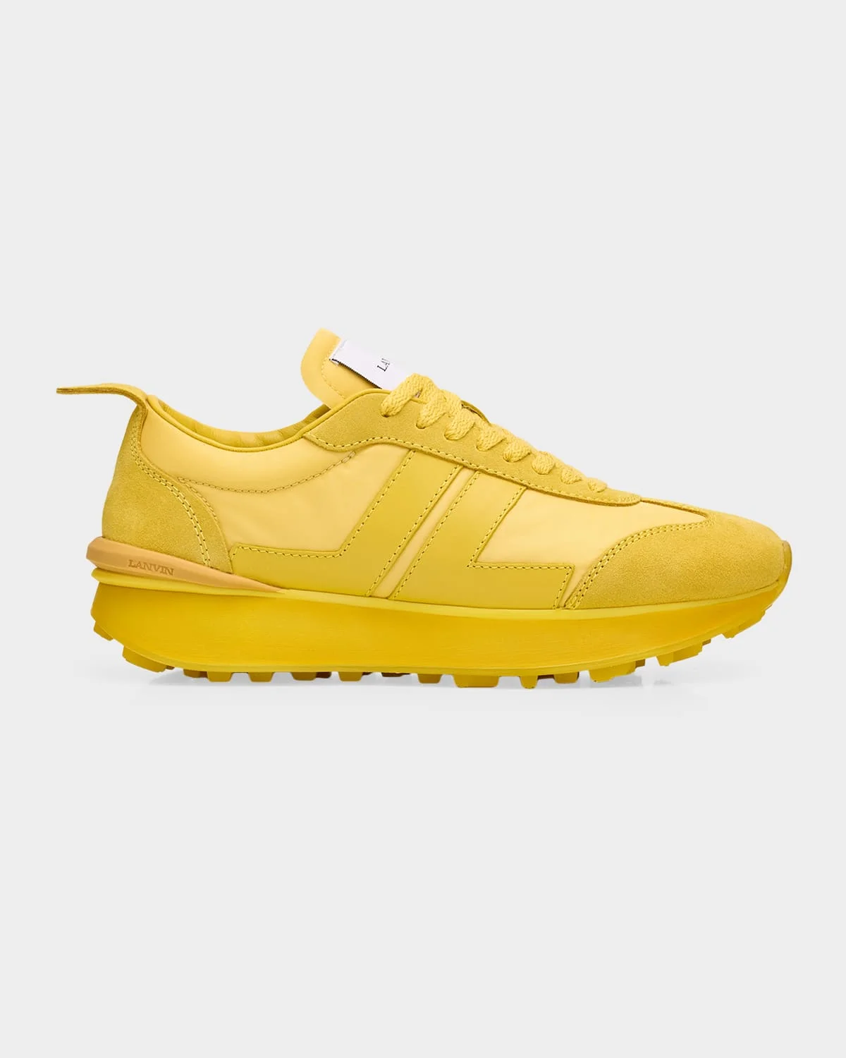 Men's Nylon & Suede Low-Top Sneakers - 1