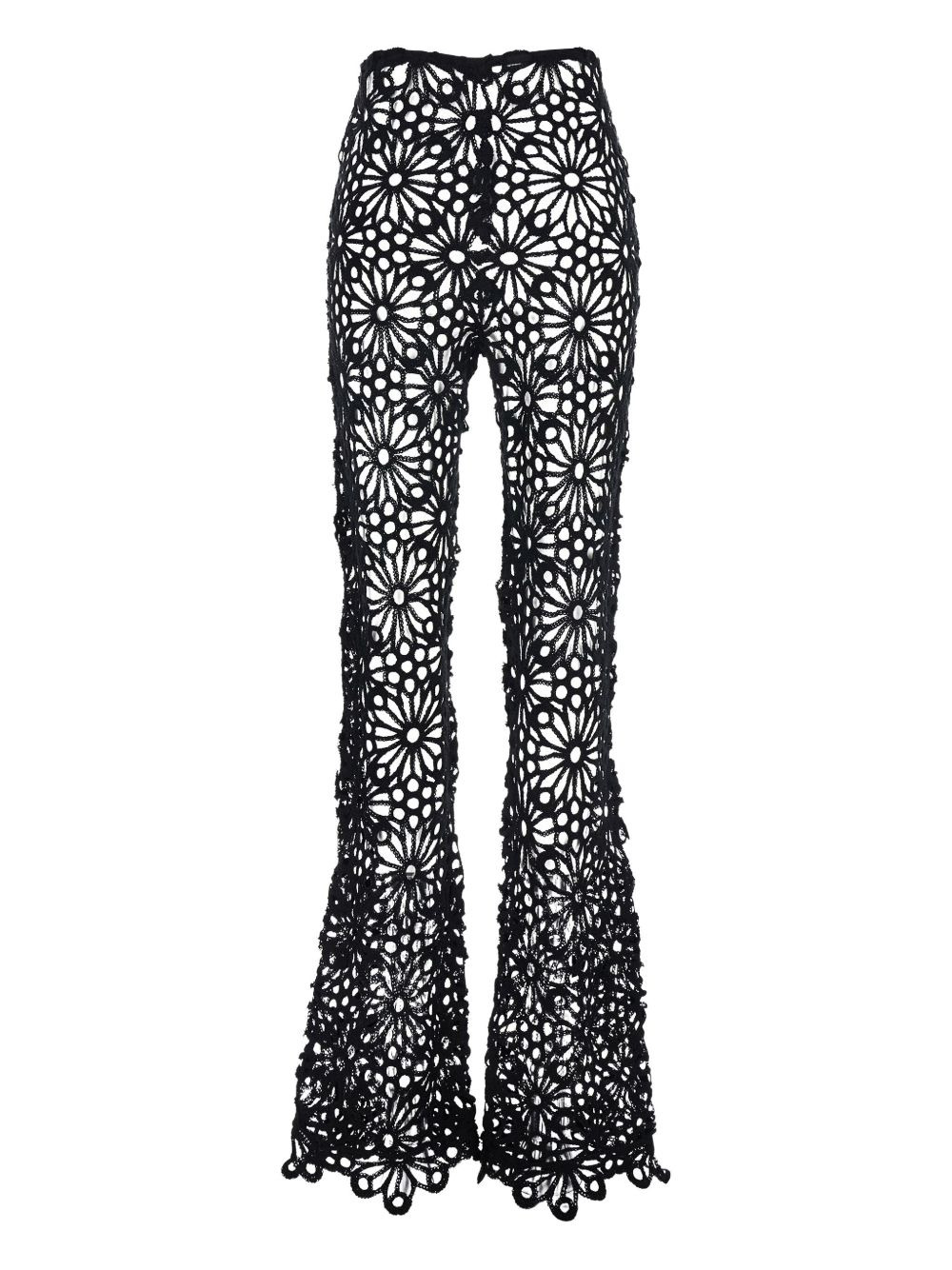 flower-crochet trousers - 2