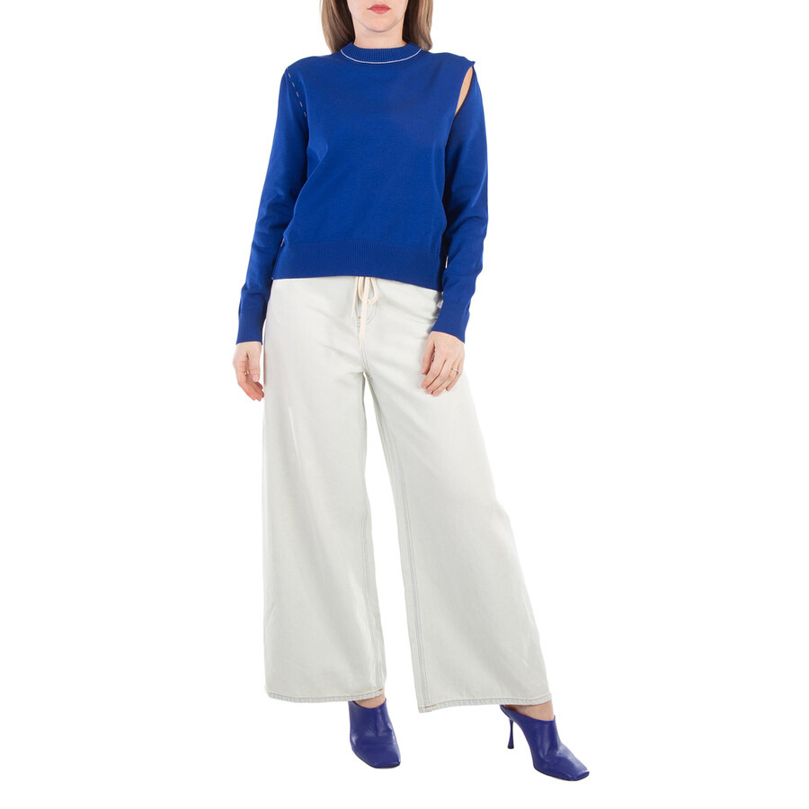 MM6 Wide-Leg Drawstring Cotton Jeans - 4