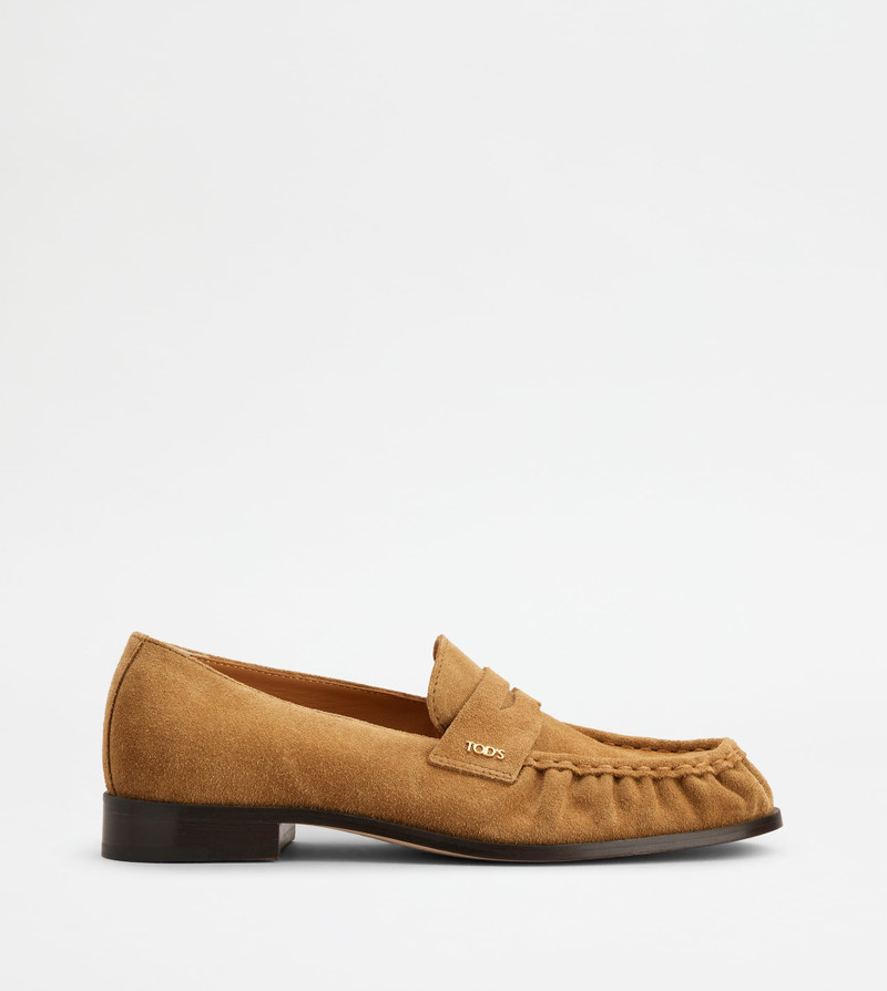 LOAFERS IN SUEDE - BROWN 1