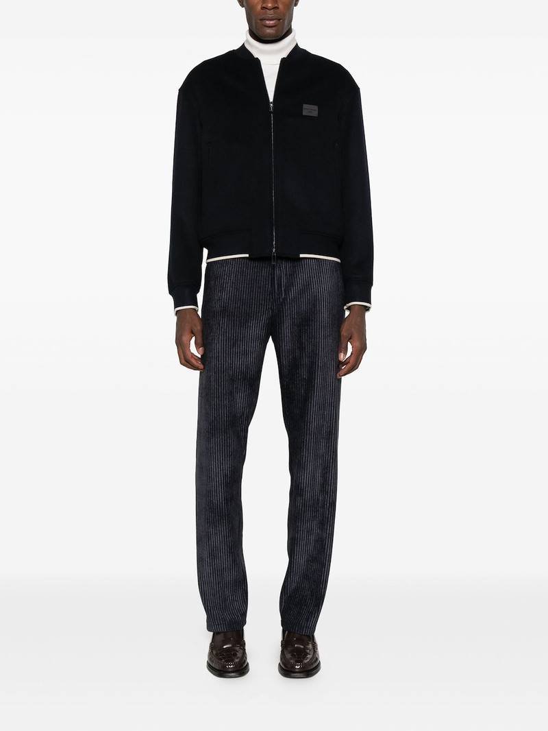 EMPORIO ARMANI logo-patch bomber jacket outlook