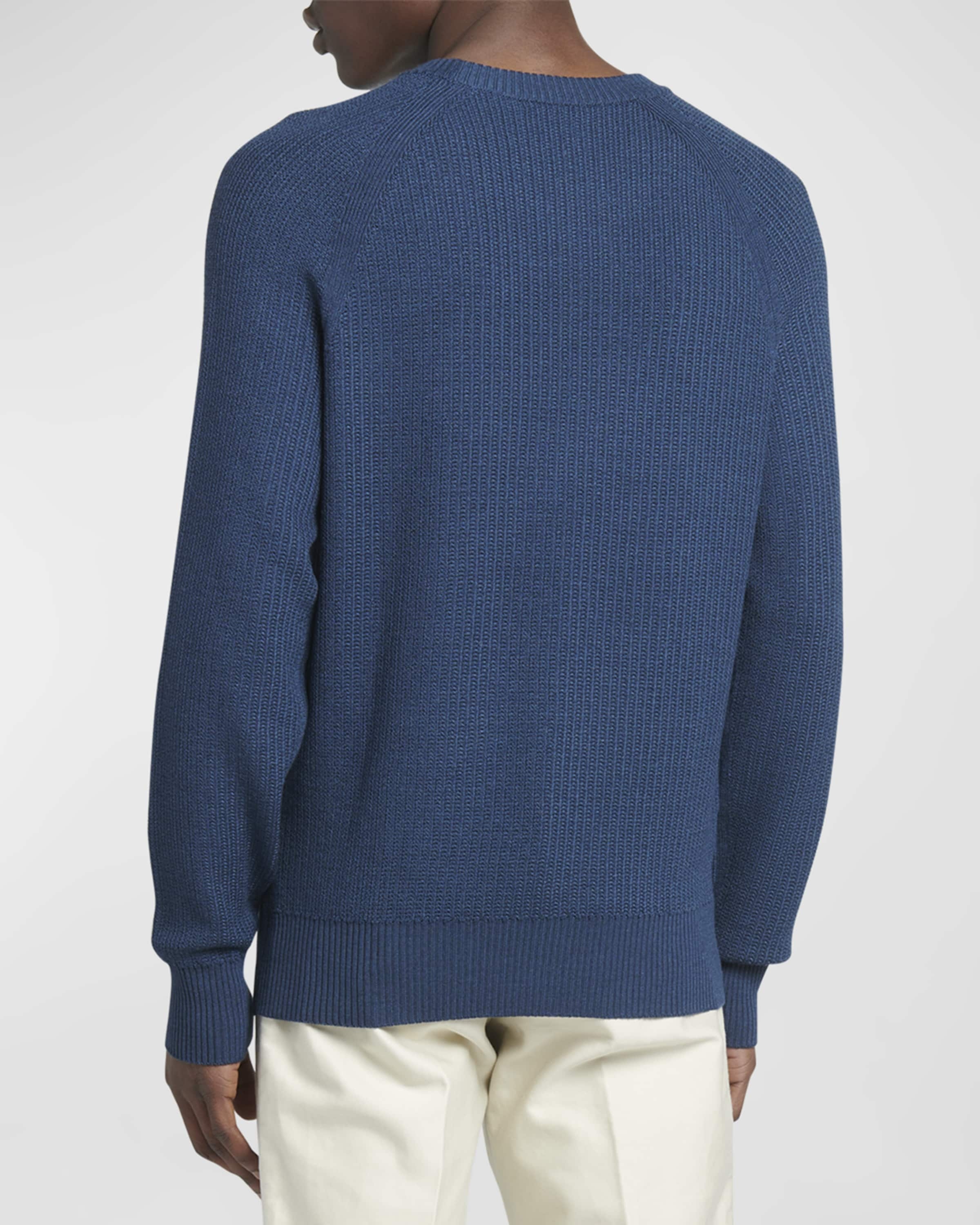 Men's Wool-Silk Crewneck Sweater - 3