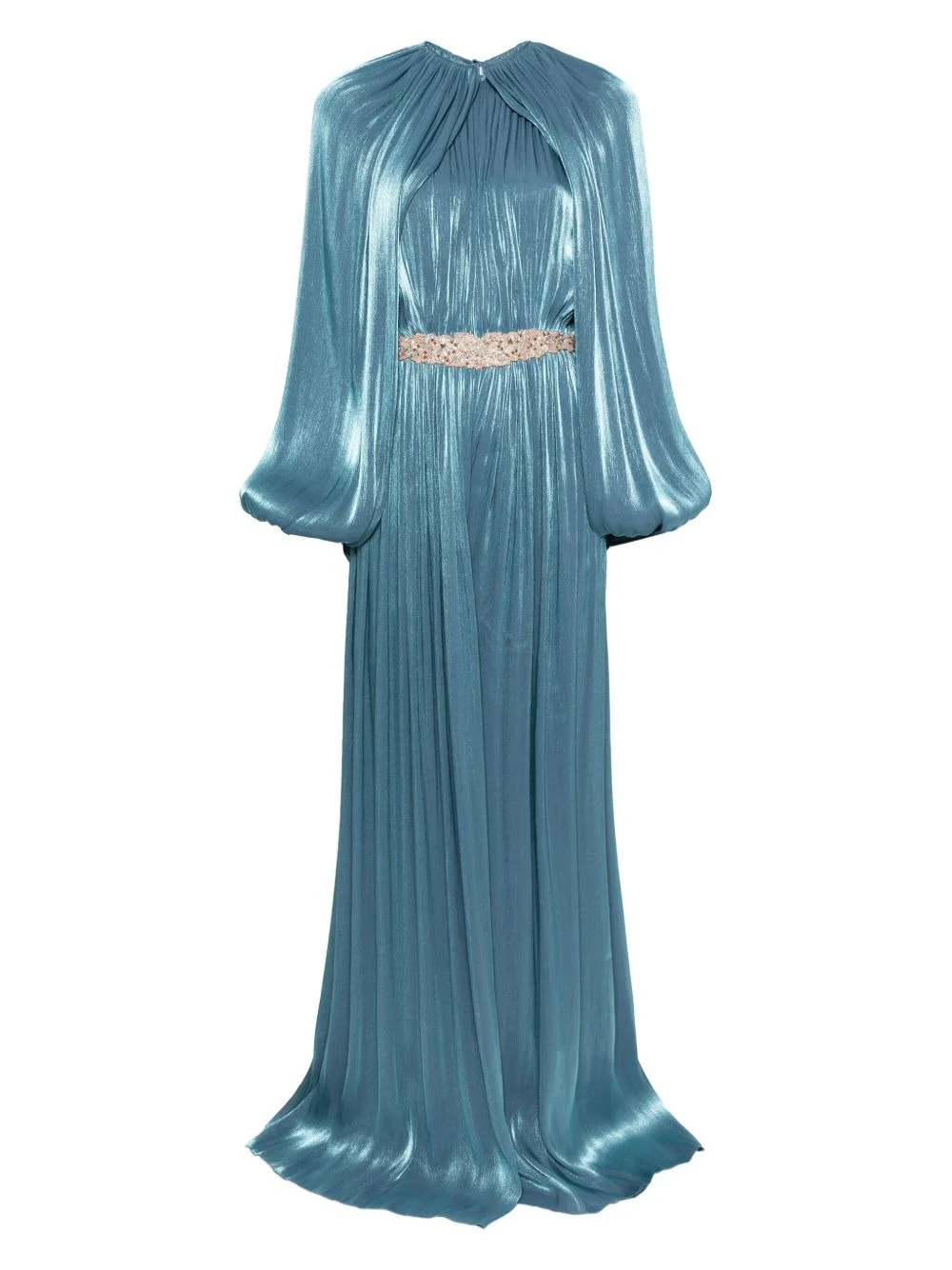 Jazmin embellished-pleated maxi dress - 1