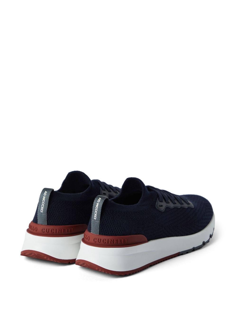 lace-up mesh sneakers - 3