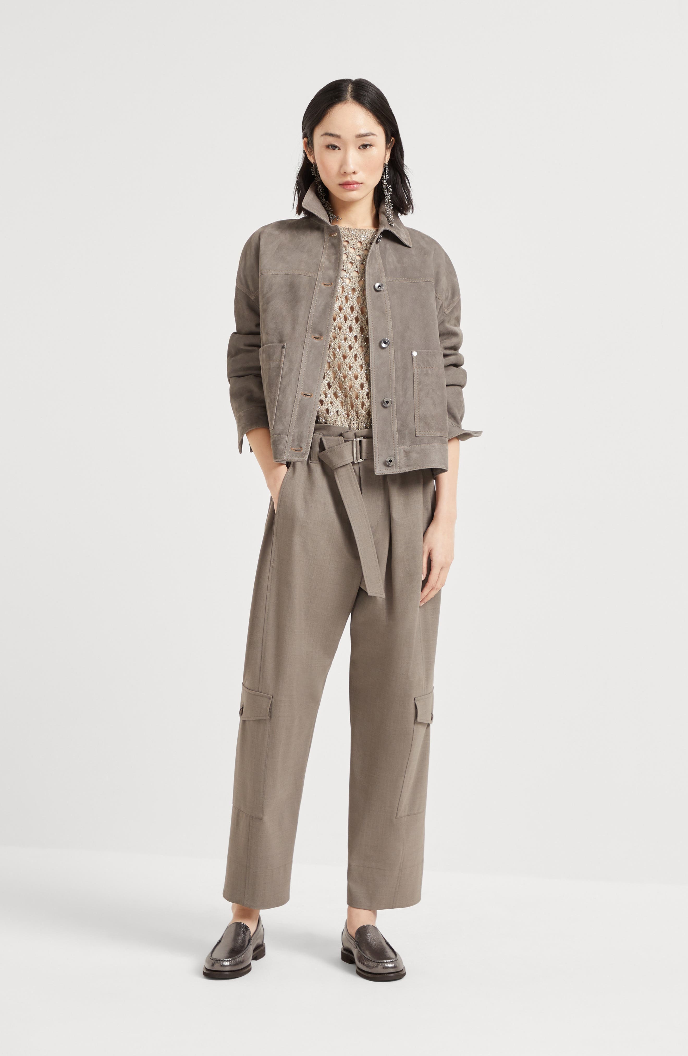 Brunello Cucinelli Utility trousers in Mud at Nordstrom - 5
