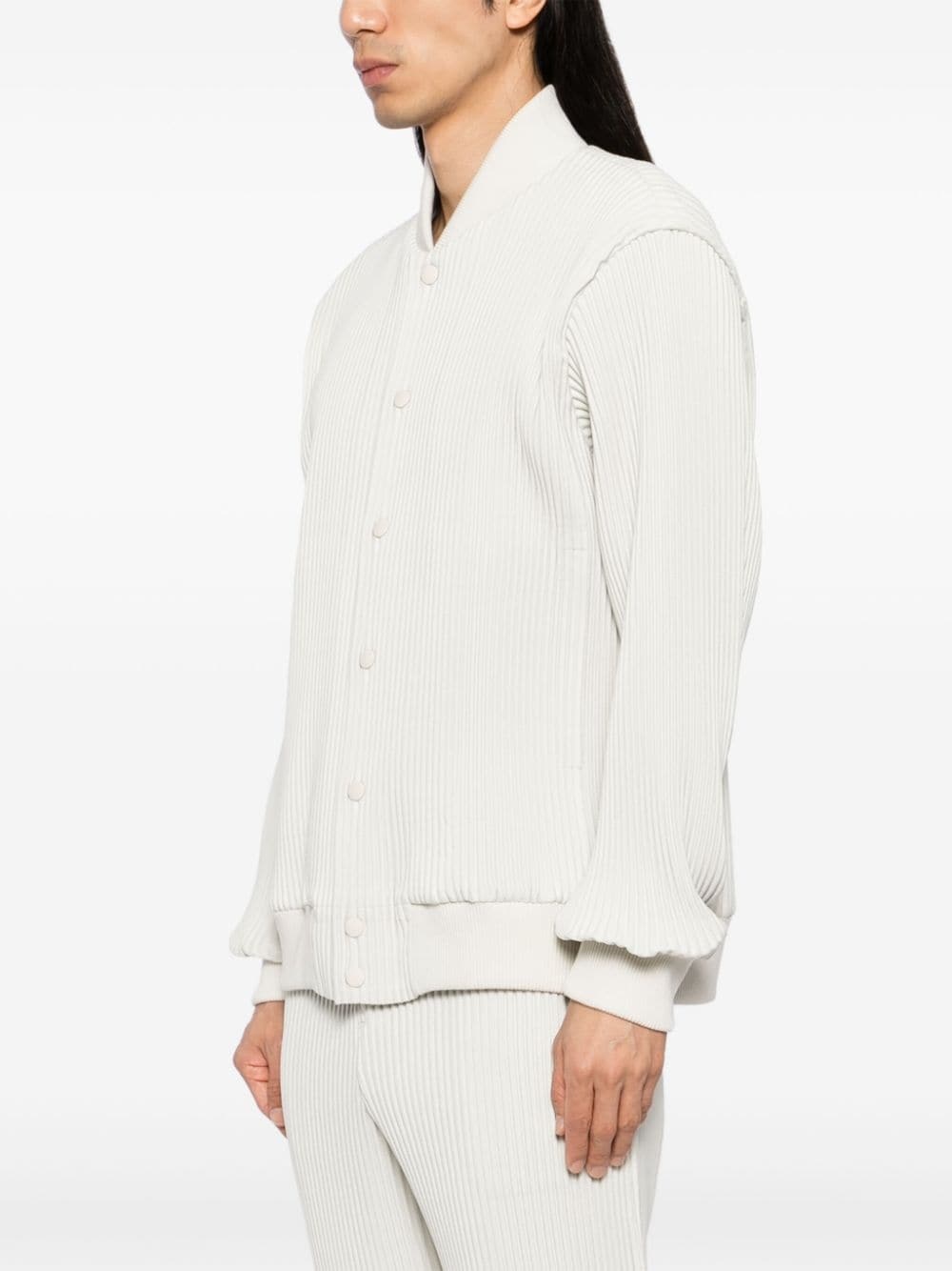 pleated bomber jacket - 3