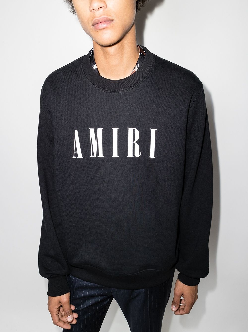 logo-print cotton sweatshirt - 3