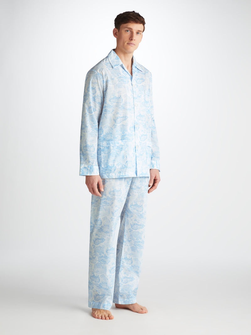 Men's Classic Fit Pyjamas Ledbury 77 Cotton Batiste White - 3