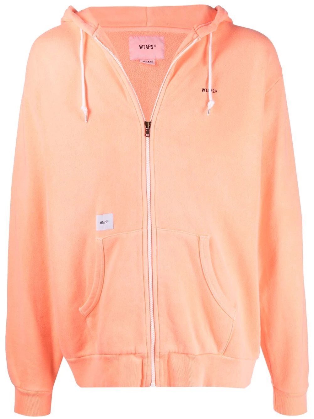 logo-embroidered zip-up hoodie - 1