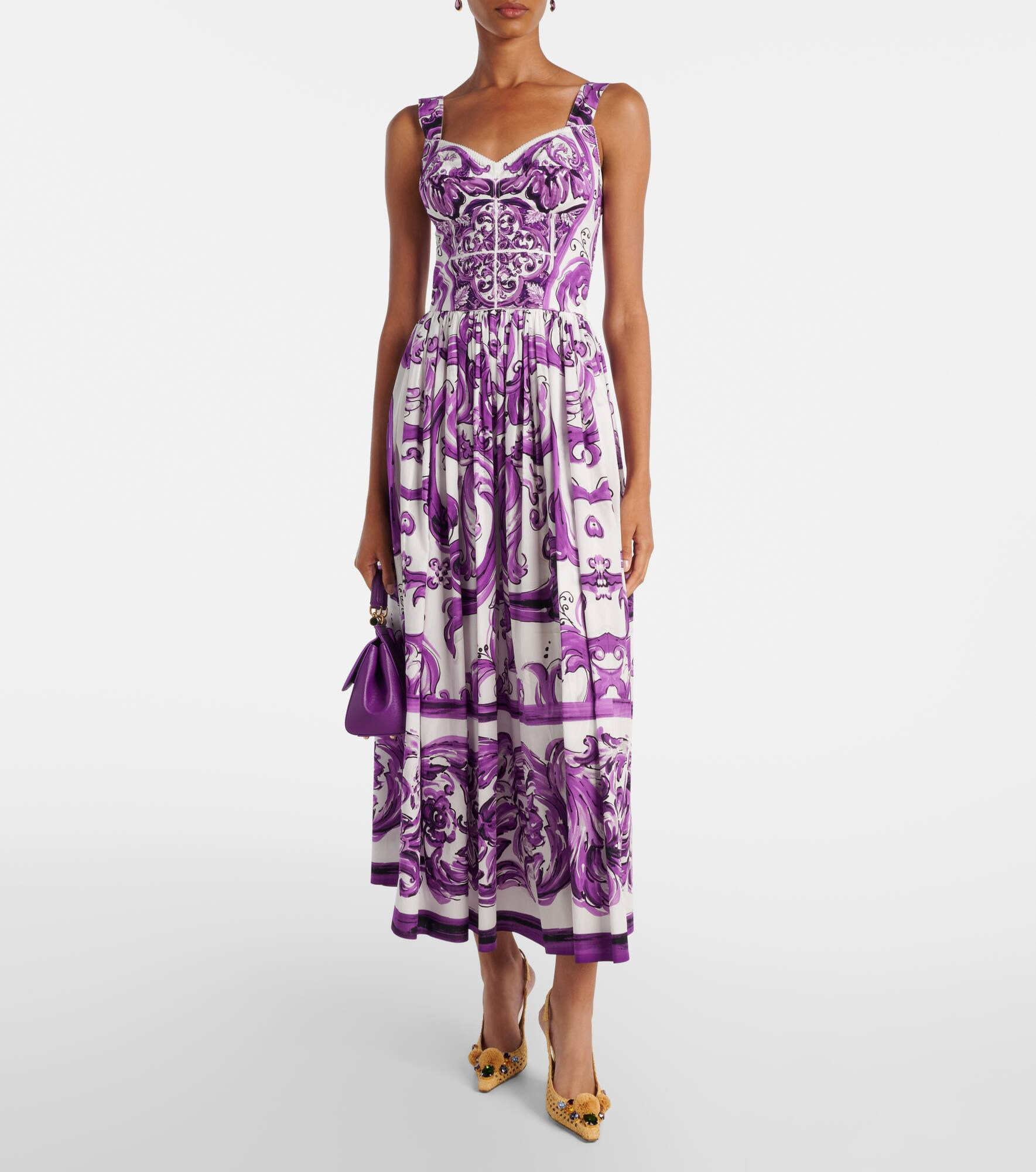 Majolica cotton corset maxi dress - 2