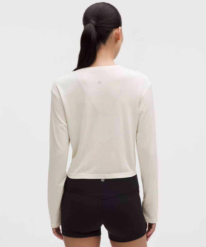 Swiftly Perforated Stripe Long-Sleeve Shirt 3