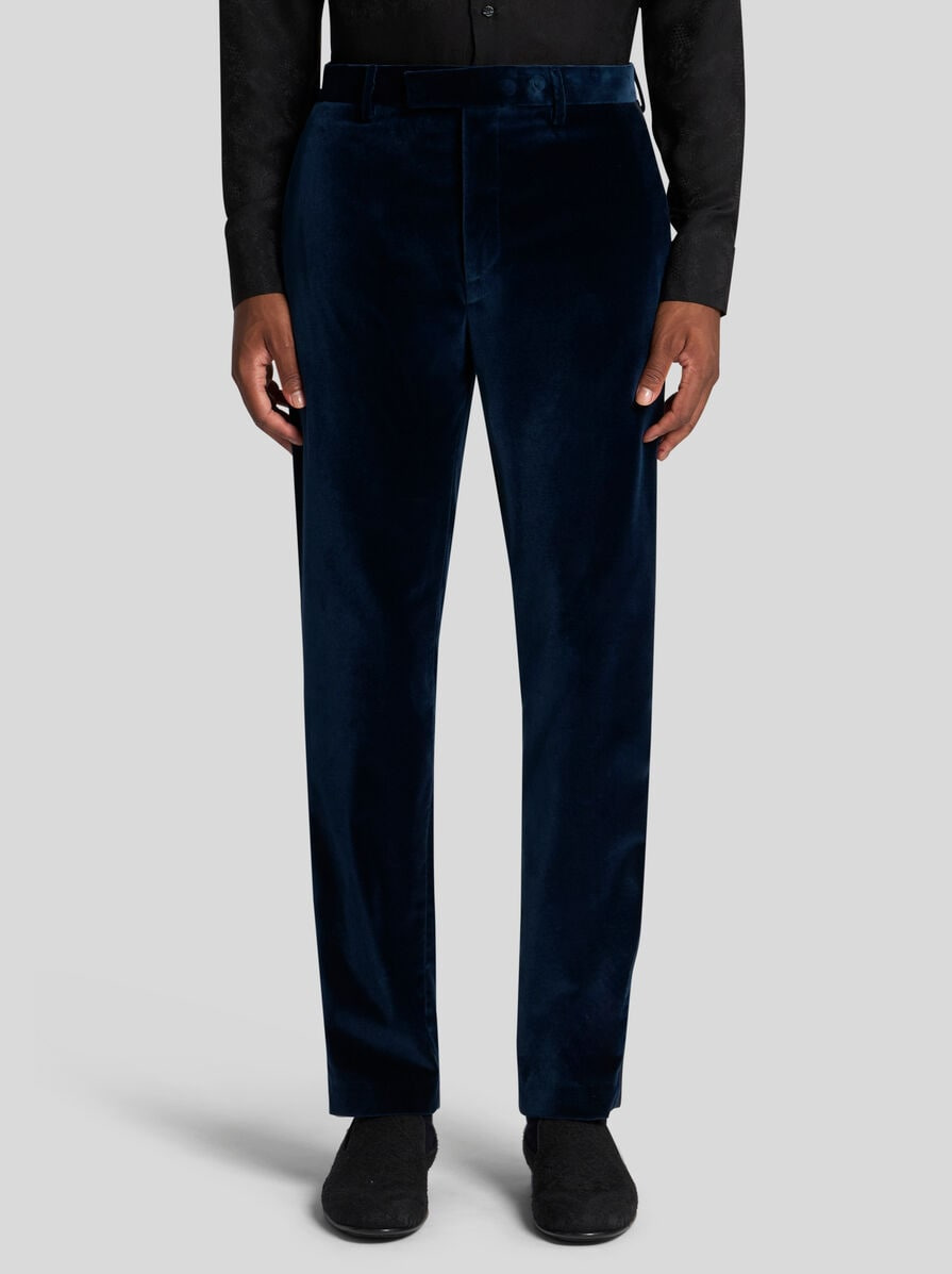 STRETCH COTTON EVENING TROUSERS - 2