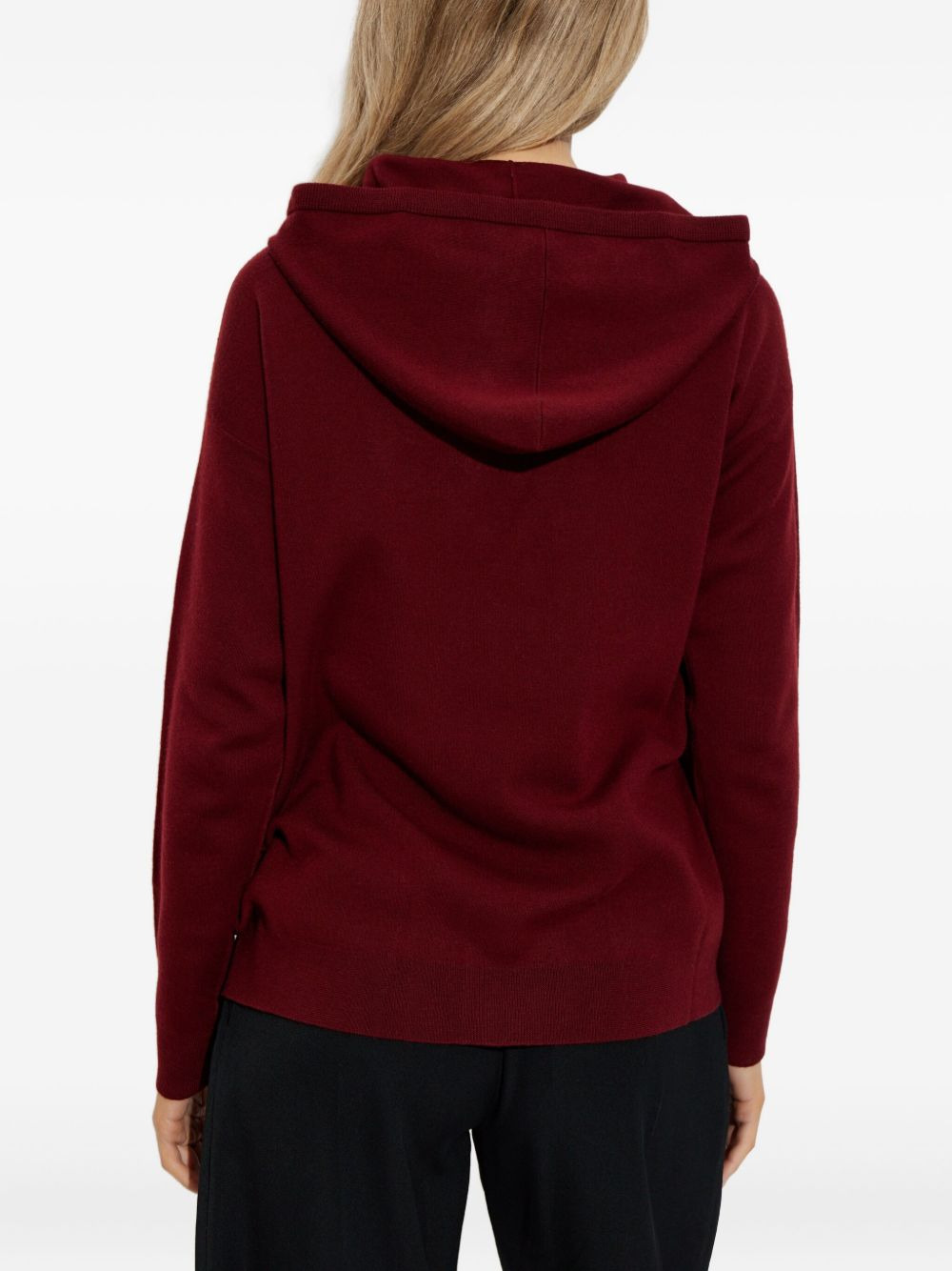 logo-detail hooded sweater - 4