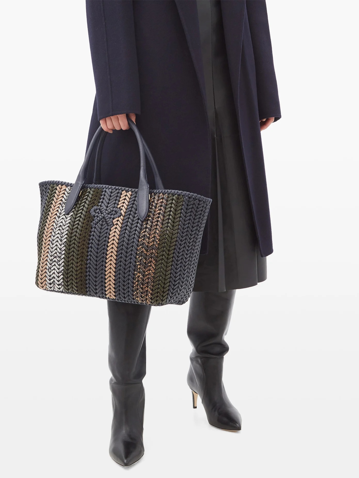 The Neeson small woven-leather tote bag - 3