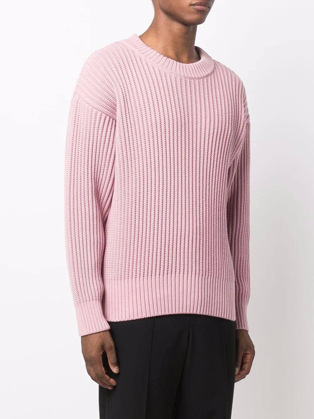 crew-neck rib-knit jumper - 3