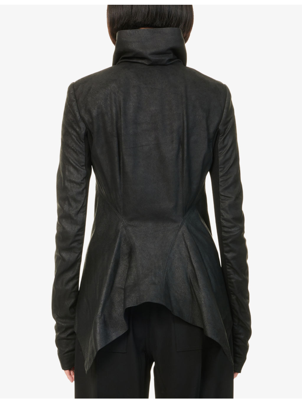 Naska Asymmetric Leather Biker Jacket - 4