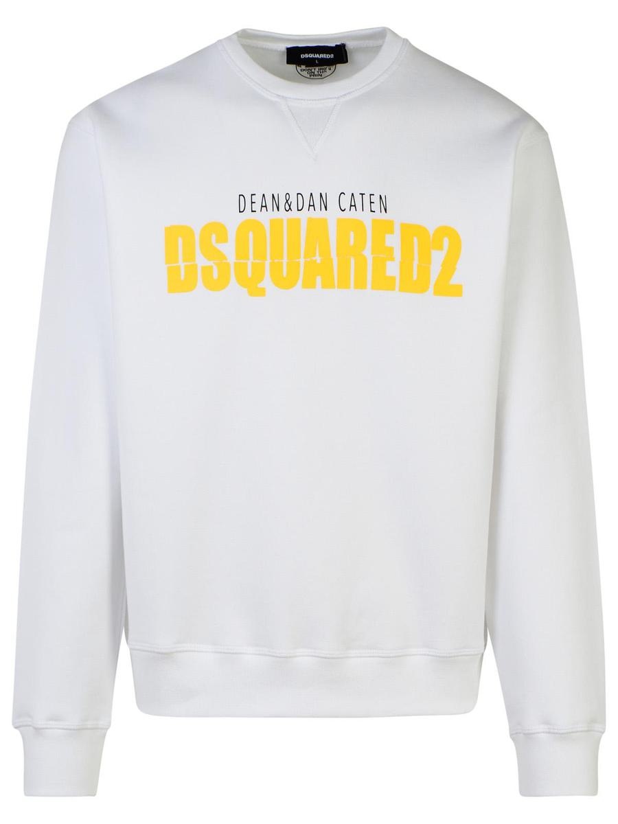 Dsquared2 DSQUARED2 WHITE COTTON SWEATSHIRT - 1