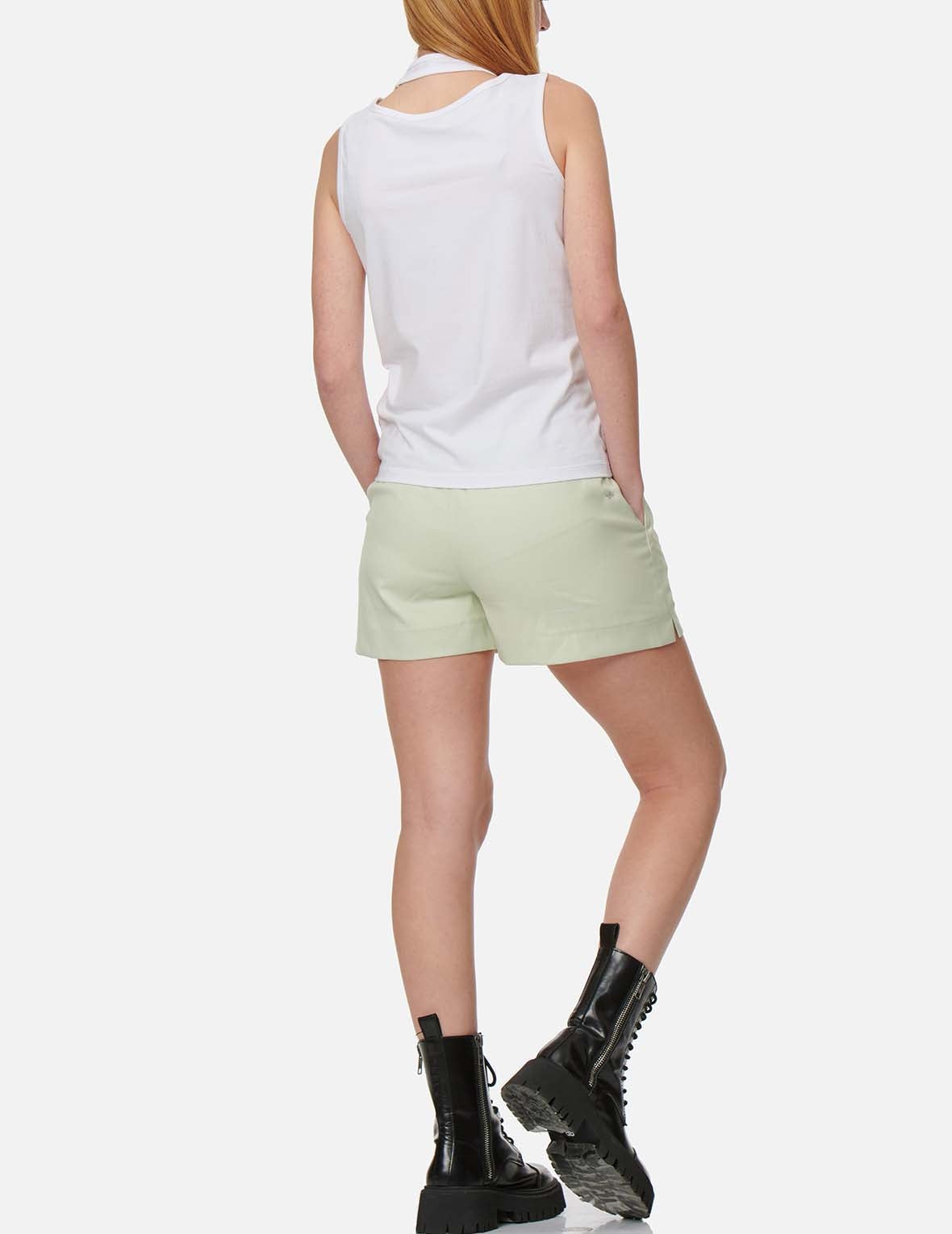 Slogan Embroidery Wool-blend Shorts - 6