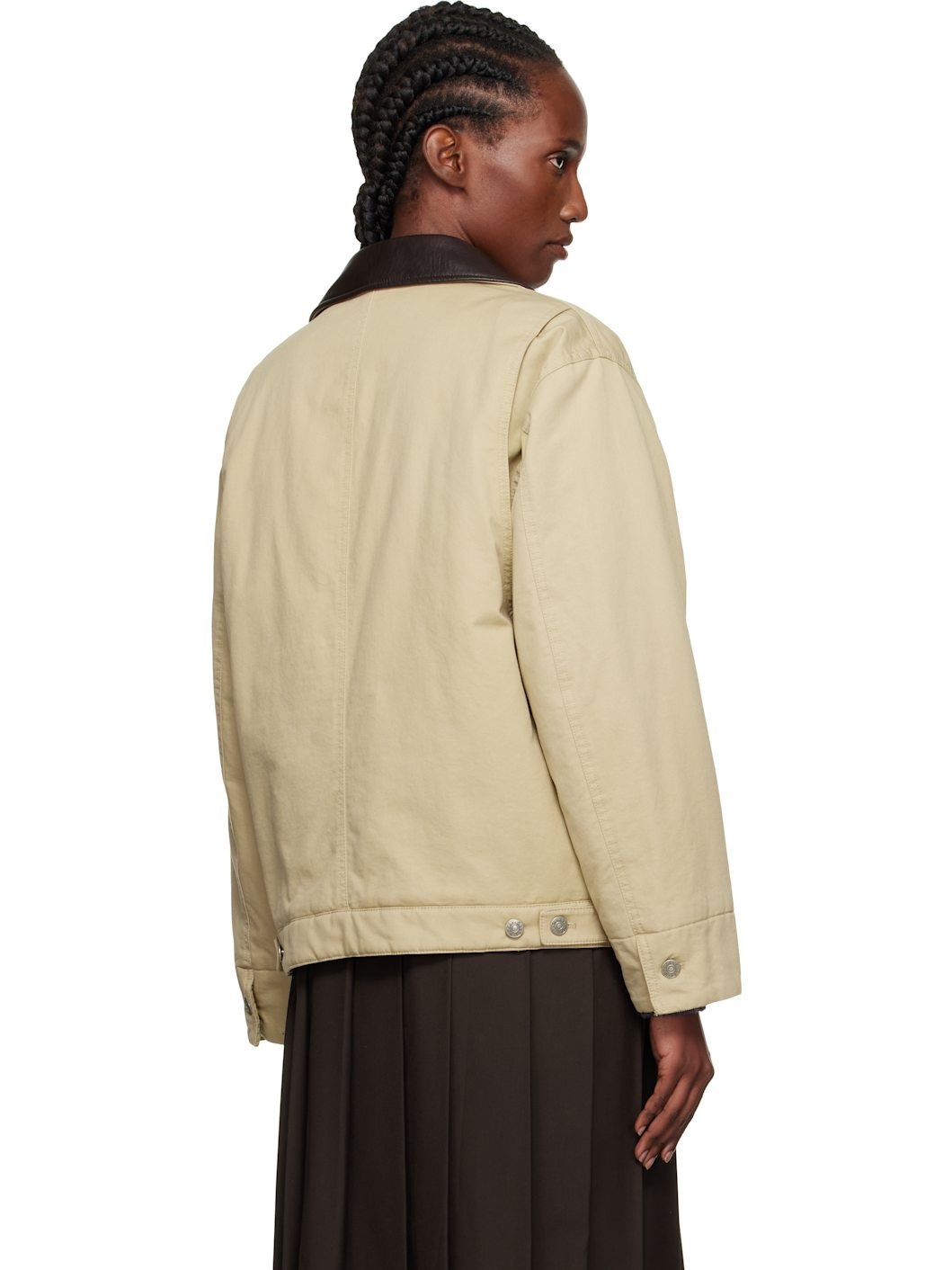 Beige Vintage Padded Work Jacket - 3