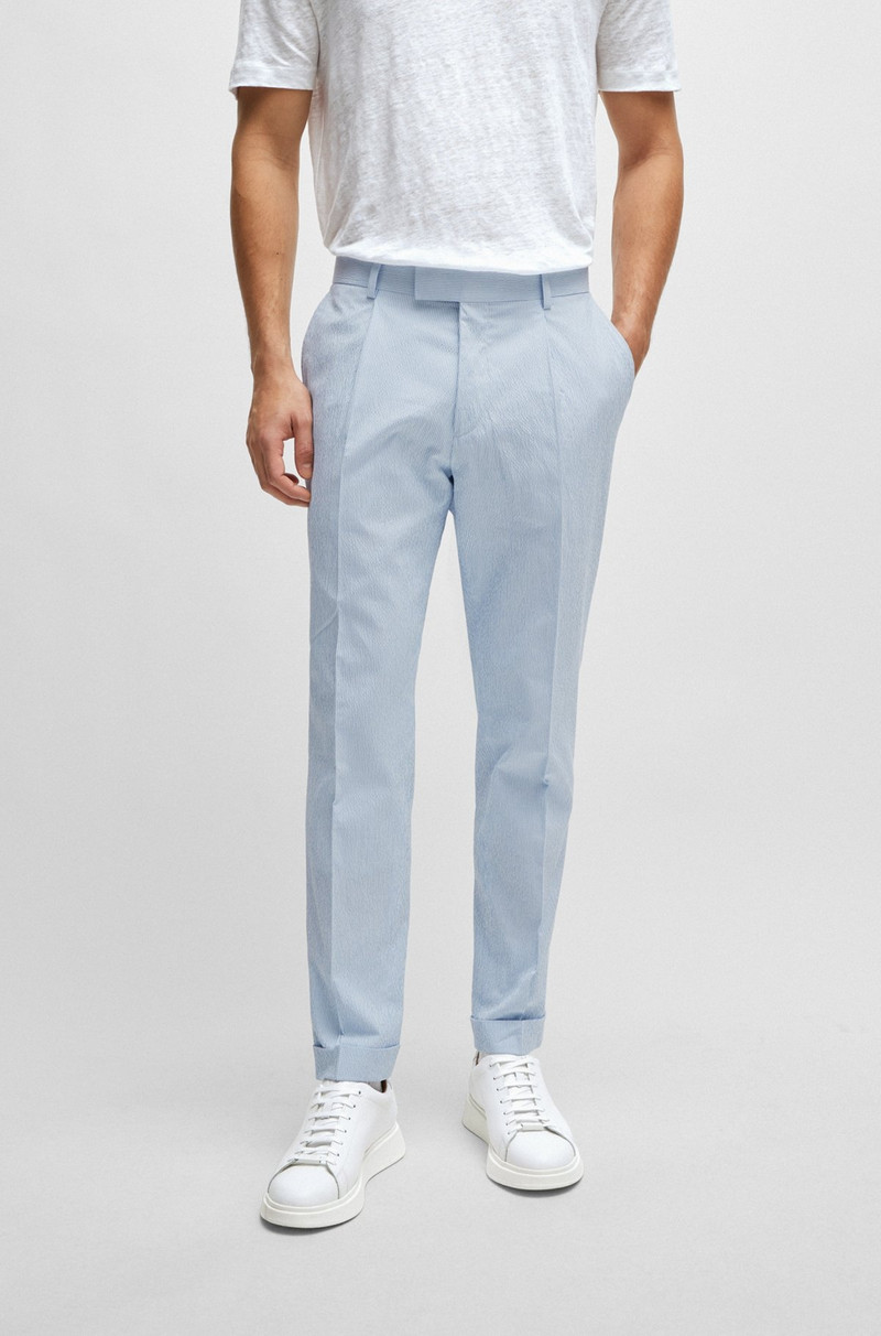 SLIM-FIT SUIT IN STRIPED STRETCH-COTTON SEERSUCKER 7