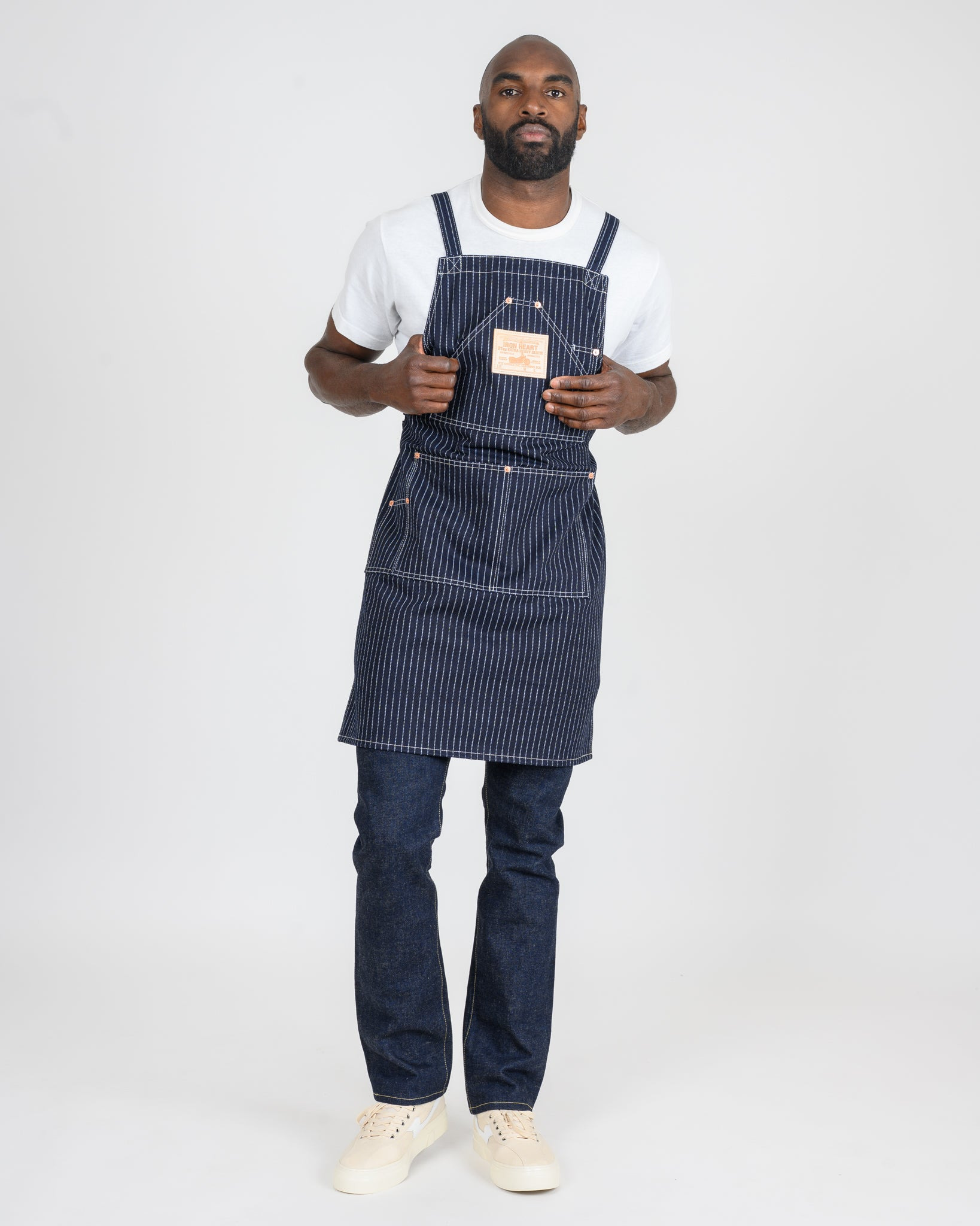 IHG-058-IND 12oz Wabash Apron - Indigo - 2