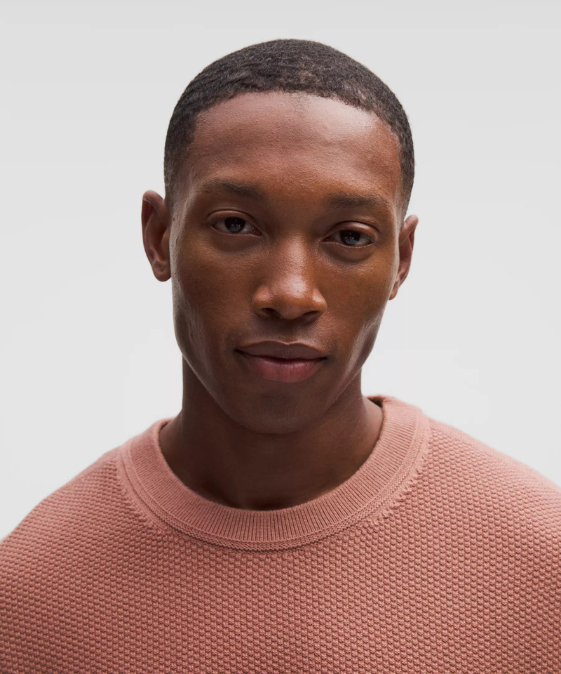 Textured Knit Crewneck Sweater 4