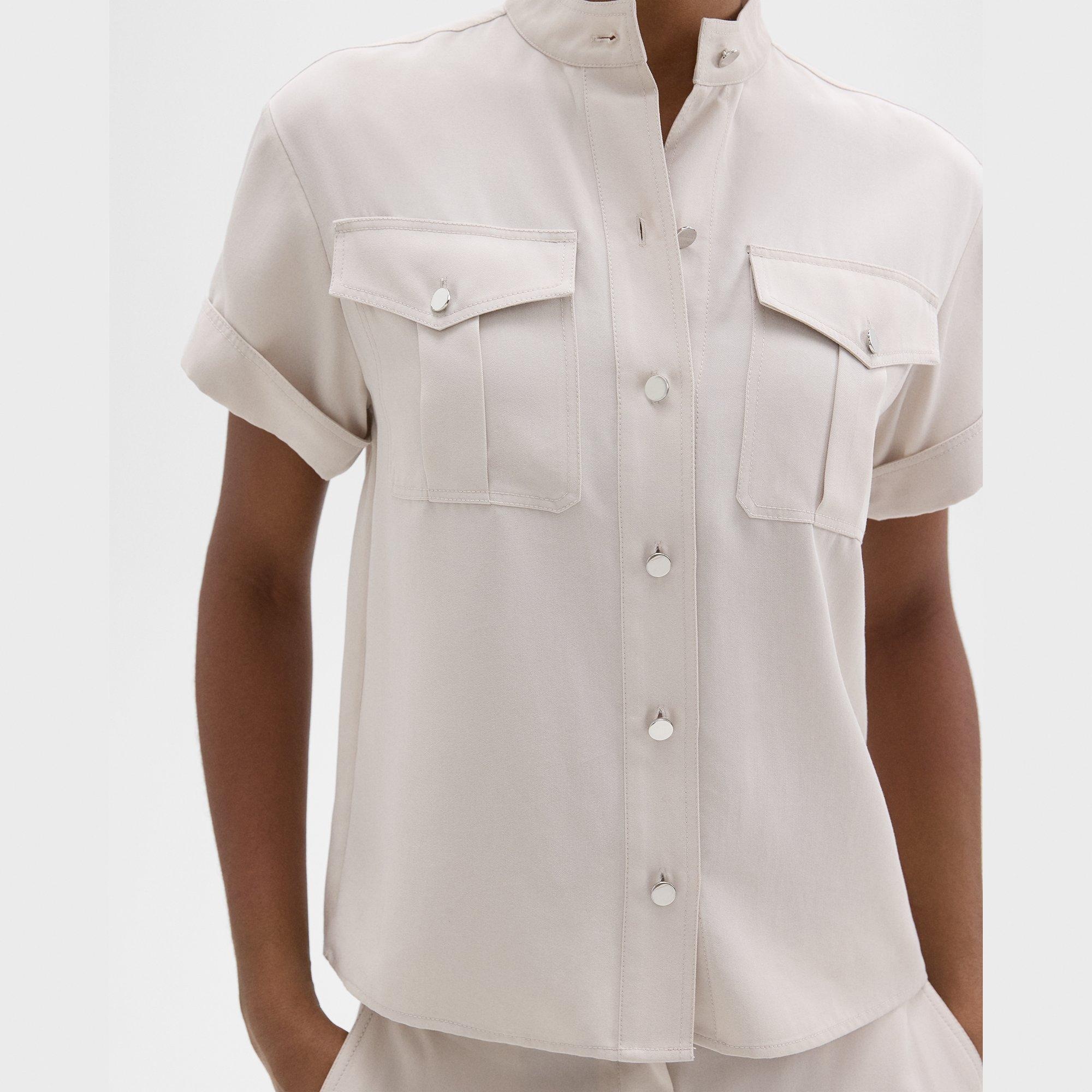 Military Shirt in Fluid Twill - 5
