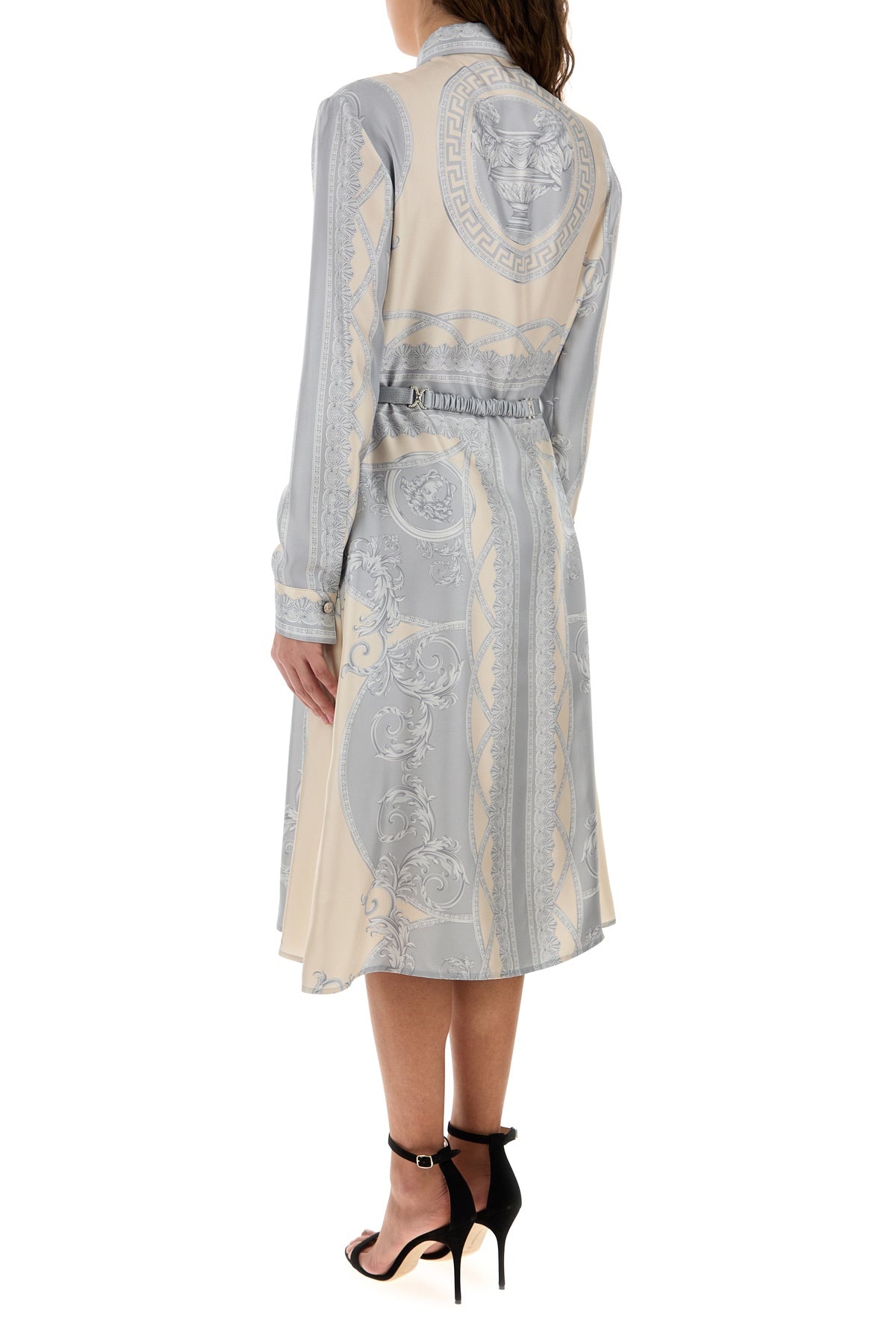 Printed silk shirt dress - 4
