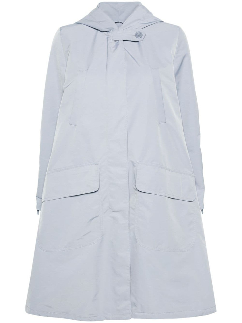 logo-tape detail hooded parka 1
