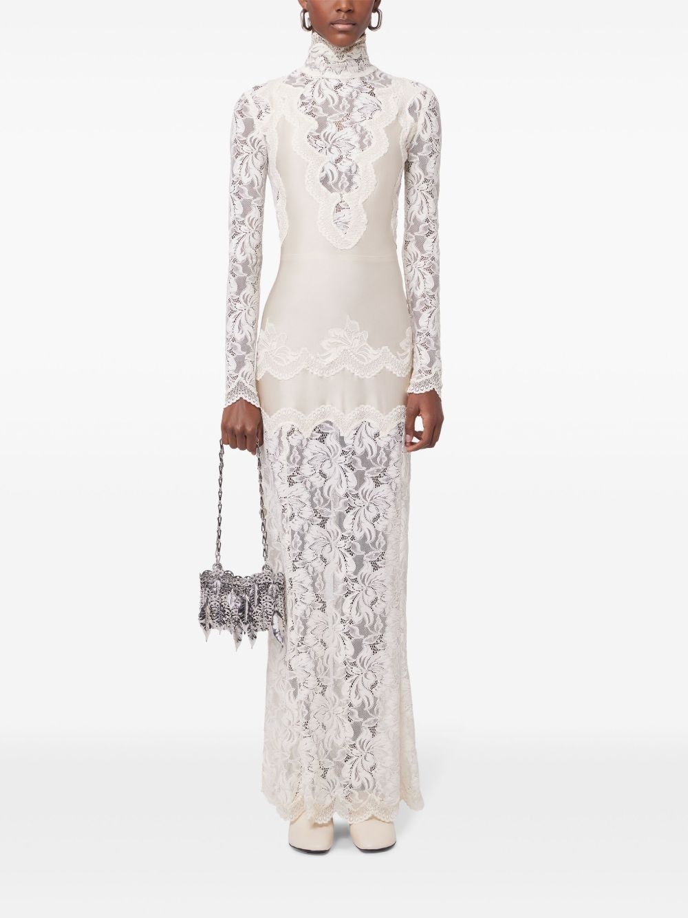 lace jersey maxi dress - 2