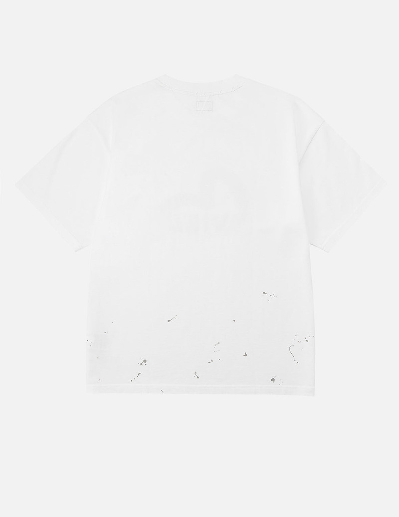Graffiti-Style Seagull and Logo Print Relax Fit T-Shirt 4