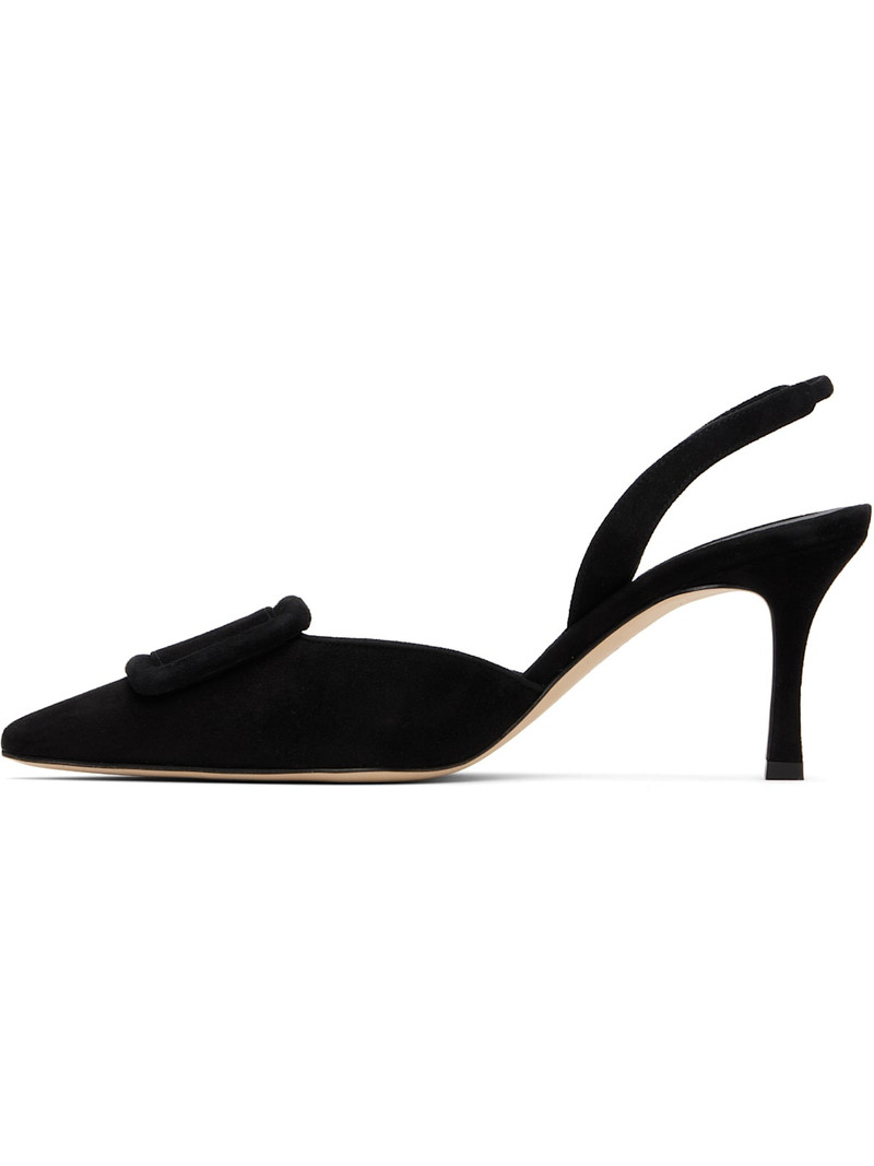 Manolo Blahnik Black Maysli Heeled Sandals outlook
