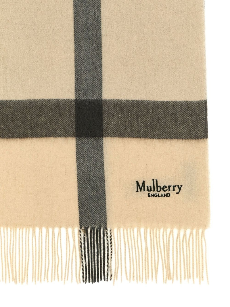 Mulberry checked wool scarf outlook