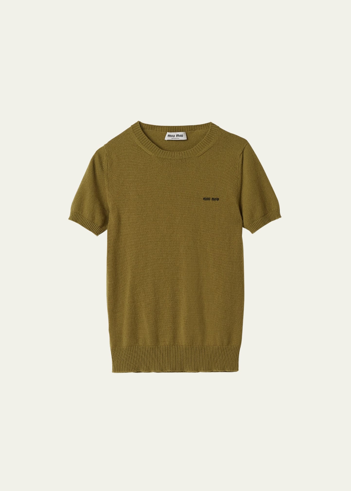 Short-Sleeve Cashmere Sweater - 1