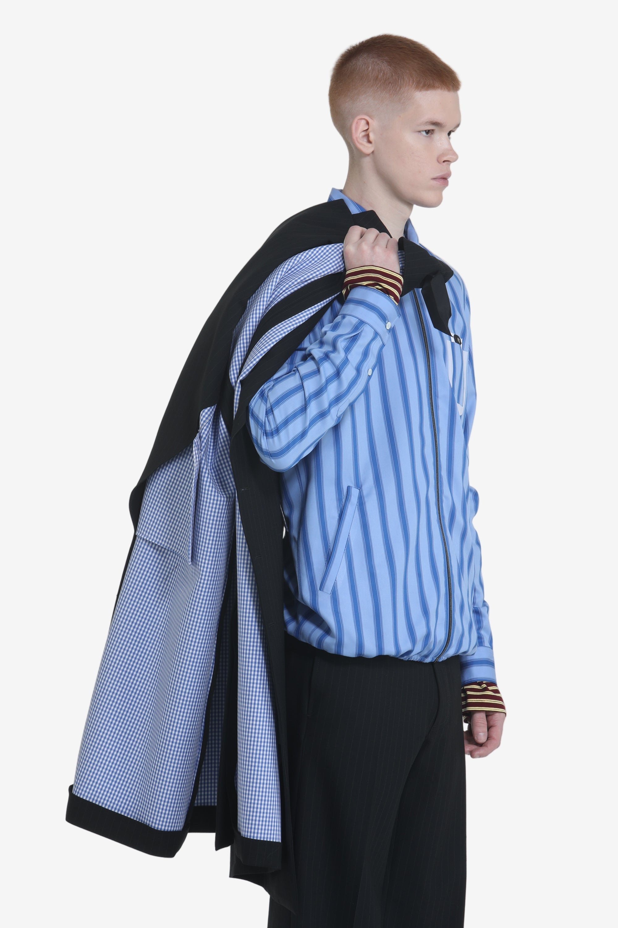 CLASSIC COAT WITH CHECKED LINING - 5
