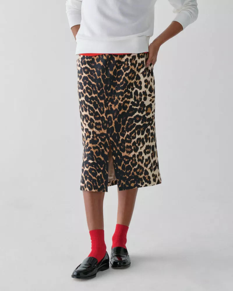 kate spade Leopard Midi Skirt outlook