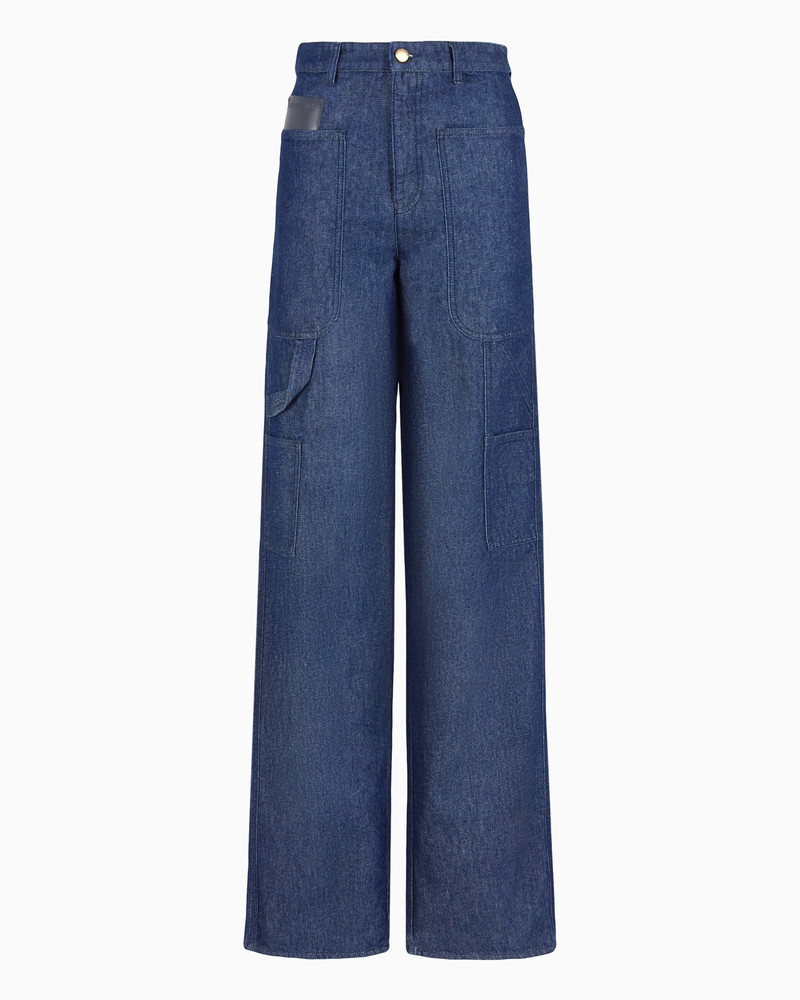 J3D mid-rise, straight-leg, 11 oz denim cargo jeans 1