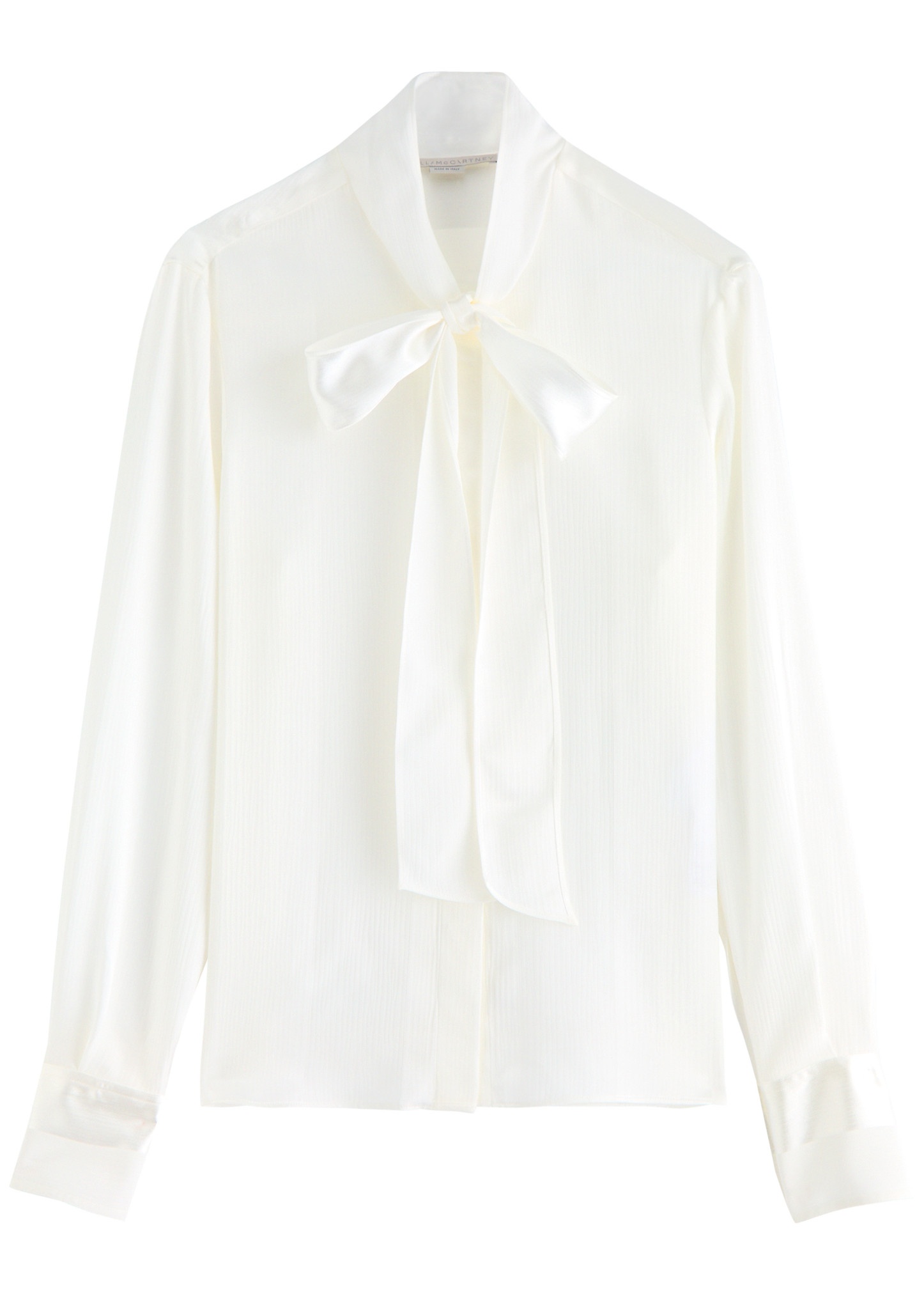 Stripe-jacquard satin shirt - 1