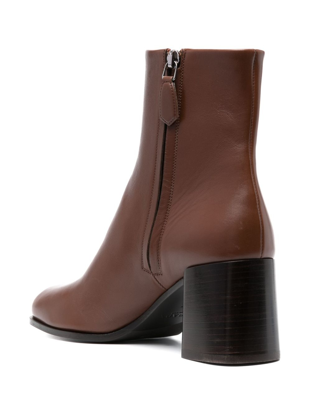 triangle-logo leather boots - 3