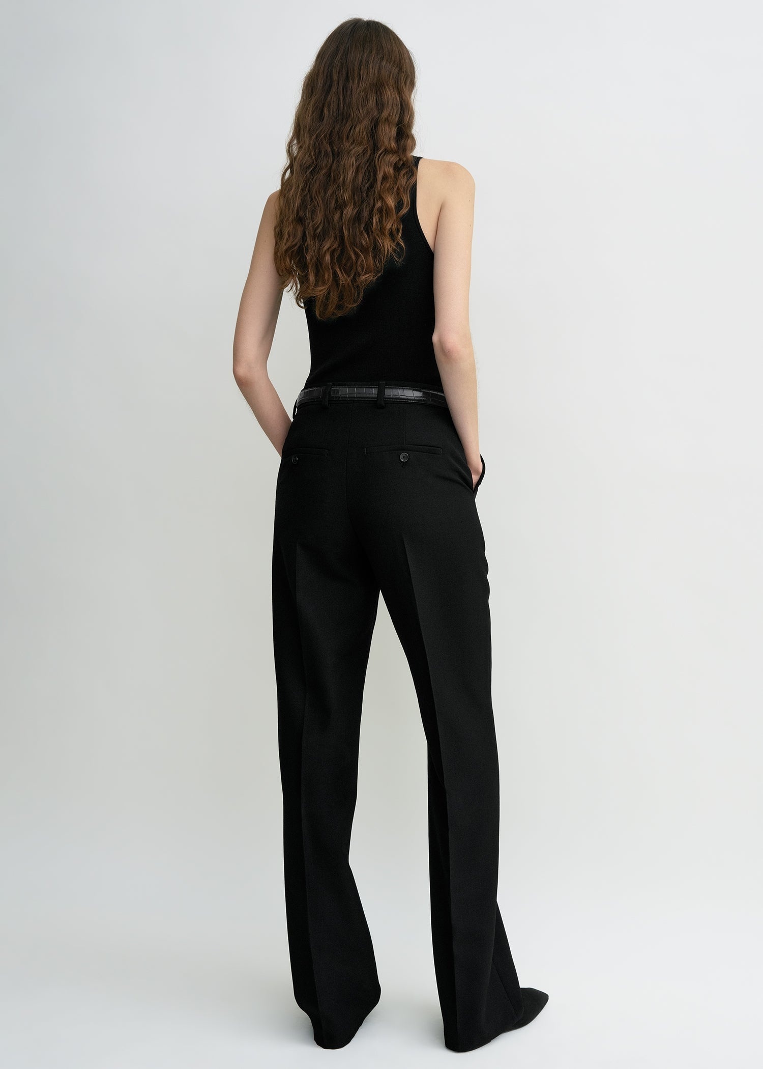 Straight suit trousers black - 4