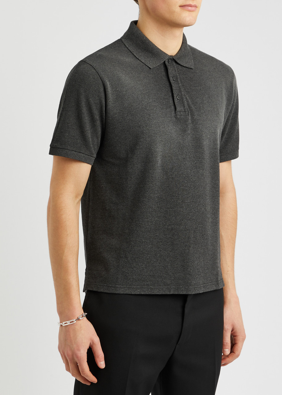 Logo piqué cotton-blend polo shirt - 2