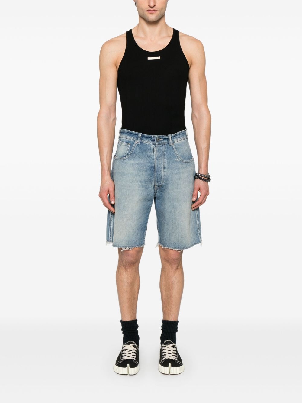 cut-off denim shorts - 2
