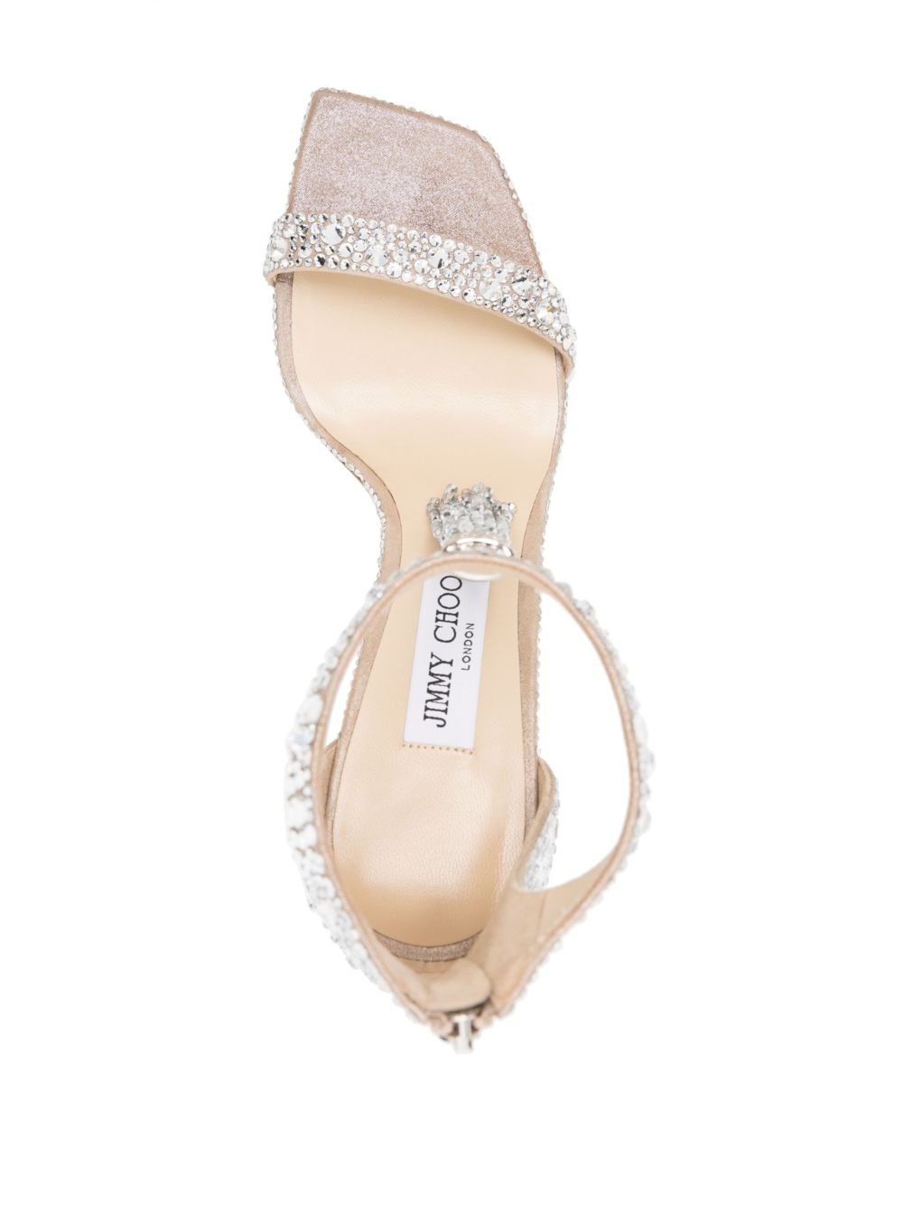 Vinca 95mm crystal-embellished sandals - 4