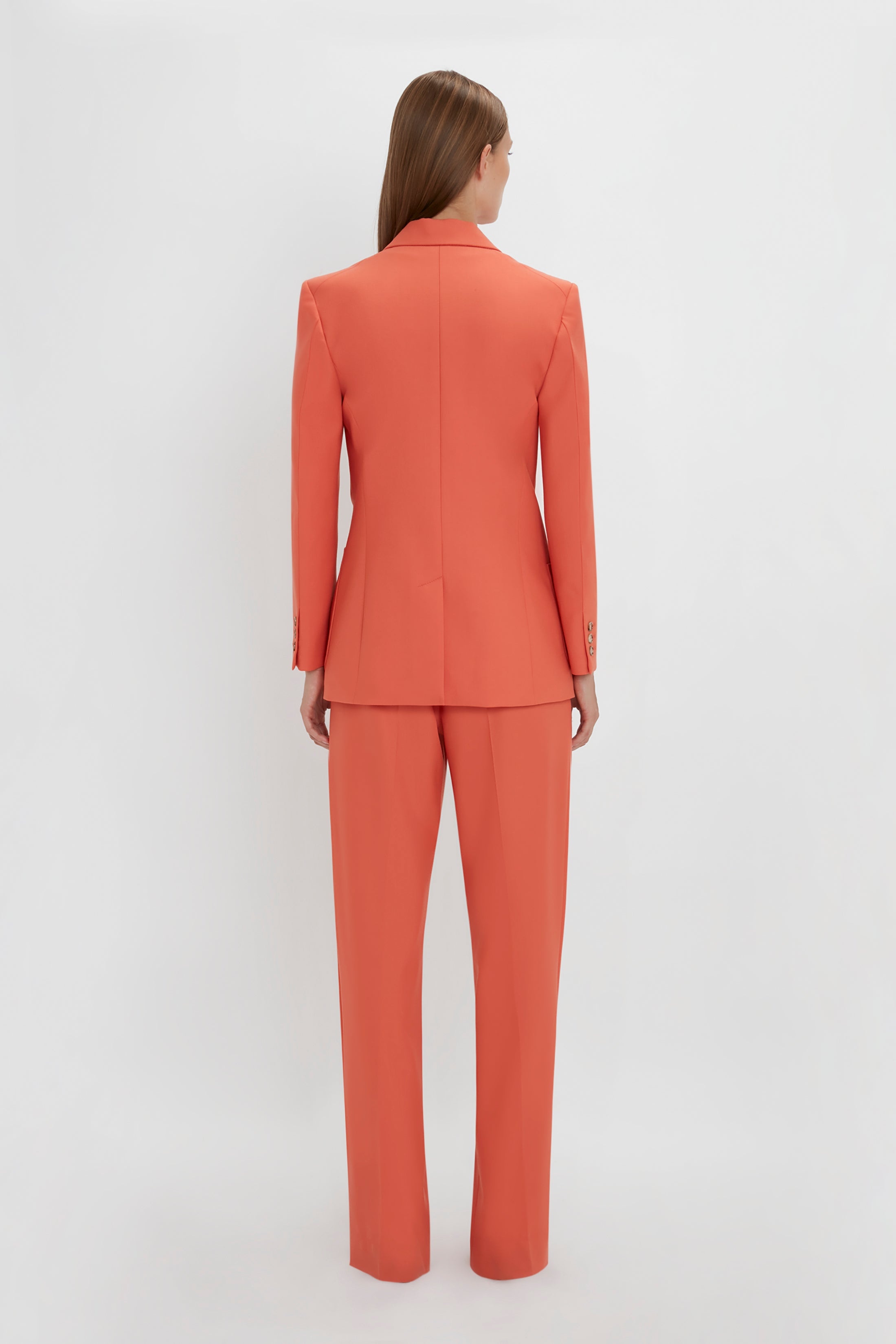 Single Pleat Trouser In Papaya - 6