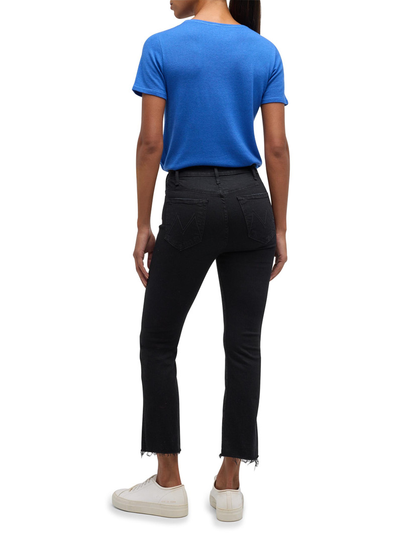Women's Lil' Hustler Ankle Fray High-Rise Stretch Jeans - Black 4