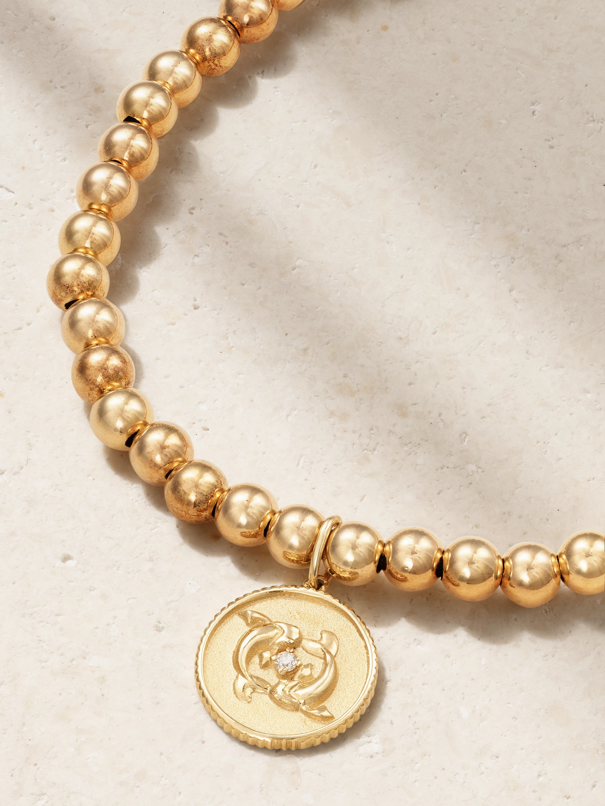 Pisces 14-karat Gold Diamond Bracelet - 4
