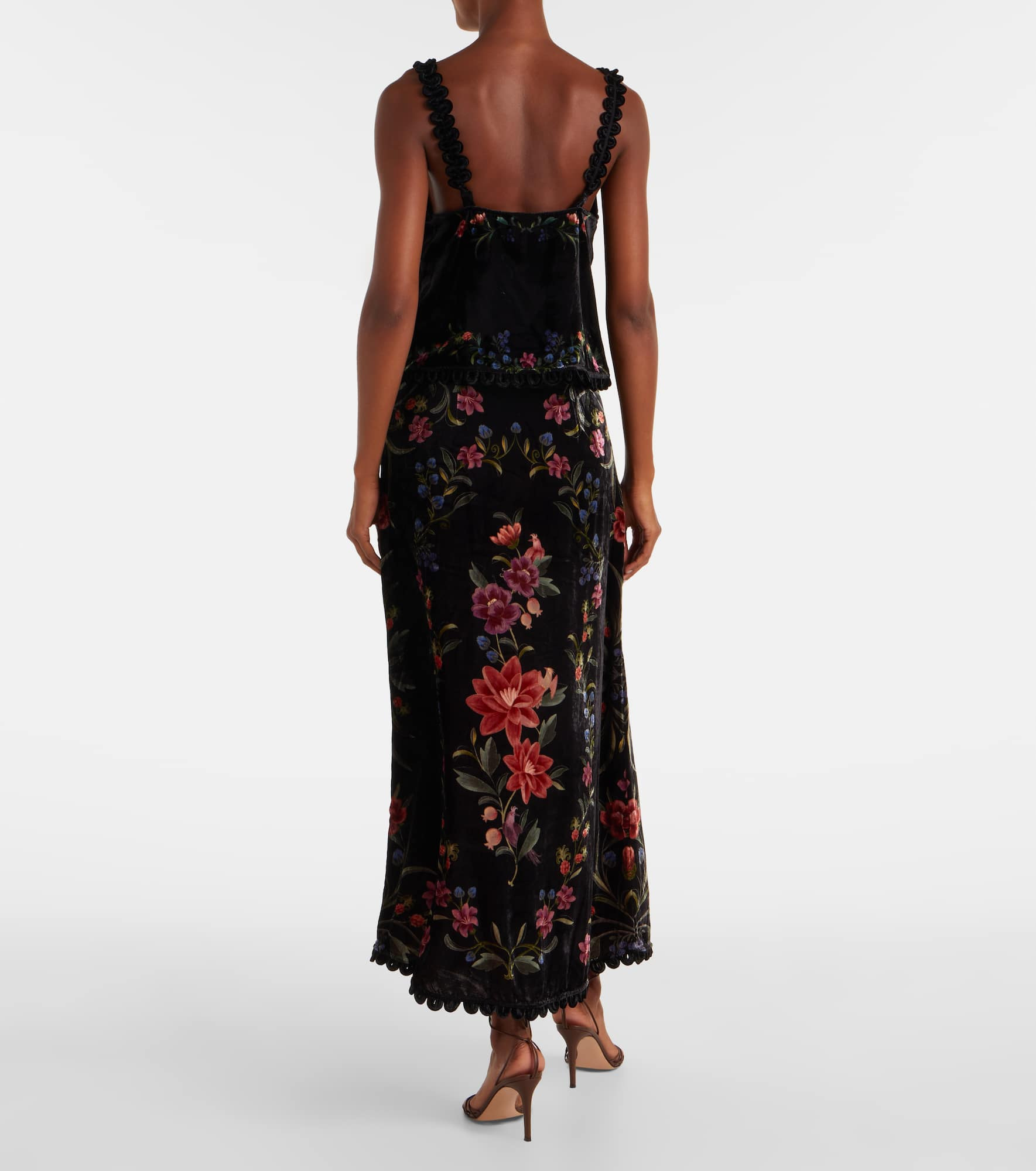 Floral velvet top - 3