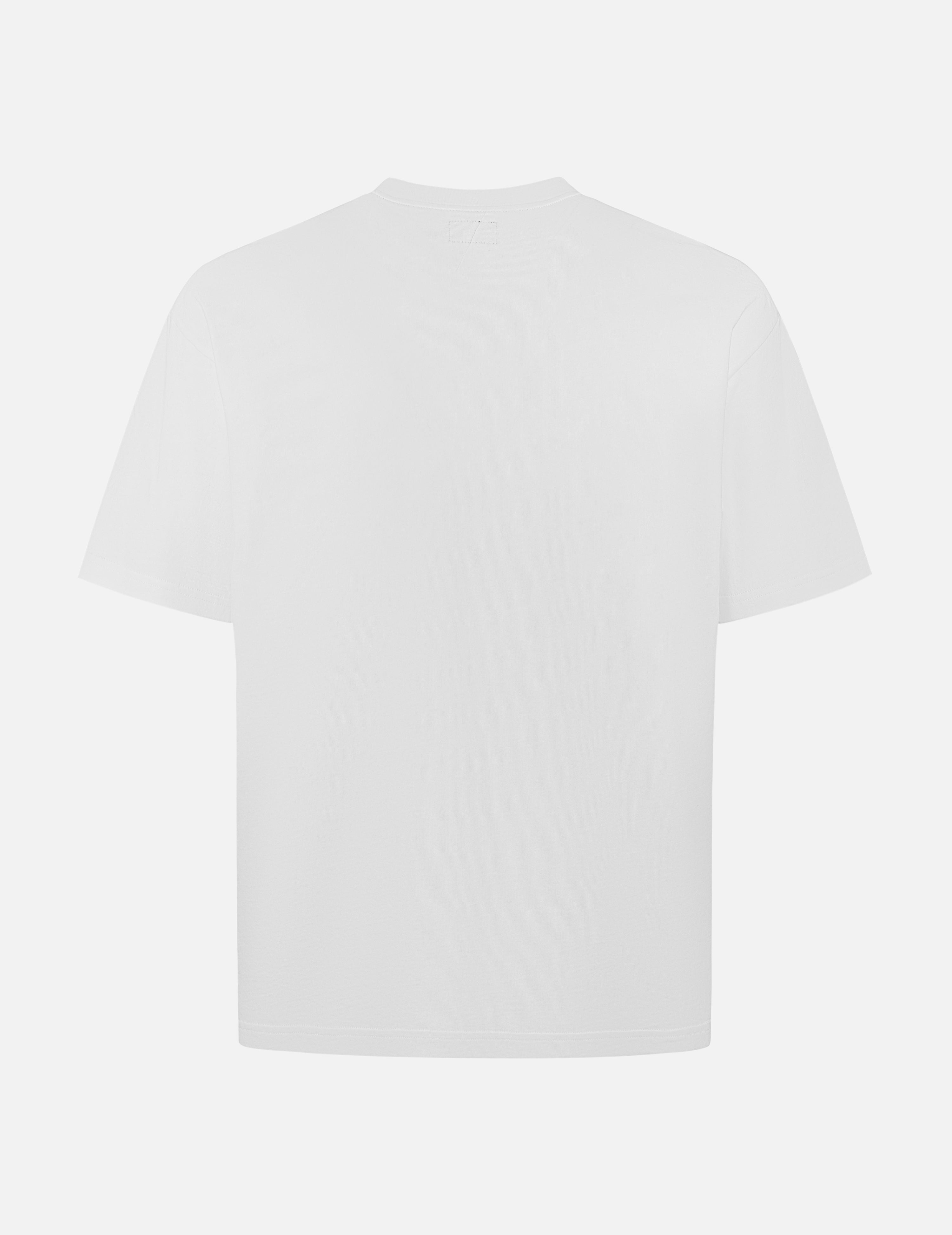 Seagull Embroidery Stitching Pocket Relax Fit T-Shirt - 2