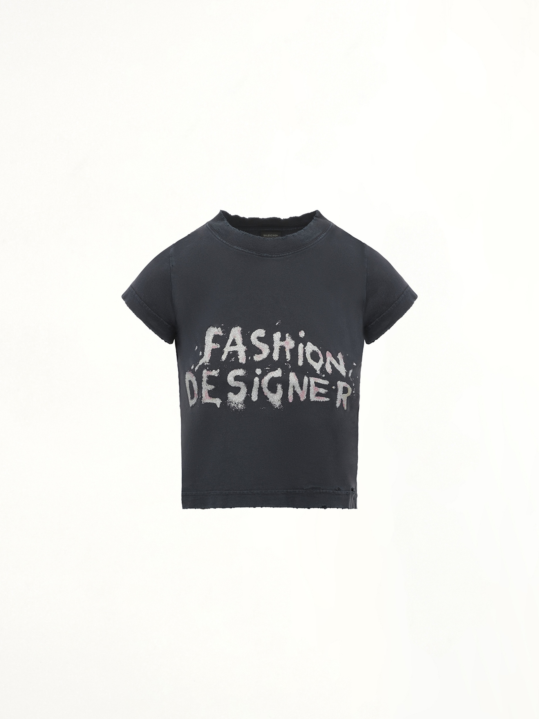 Shrunk T-Shirt in Faded Washed Black - 2