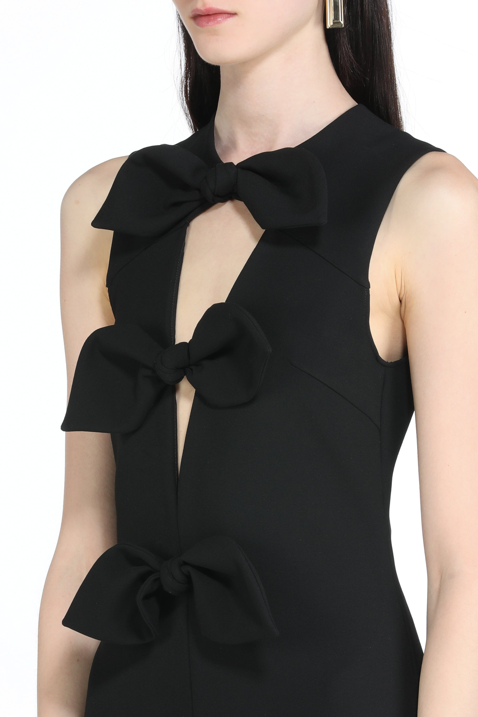 BOW-DETAIL MIDI DRESS - 4